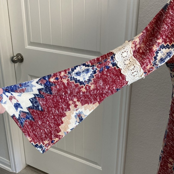 Jody California Vintage 90s Cardigan Sweater Western Bohemian Large - Picture 4 of 12